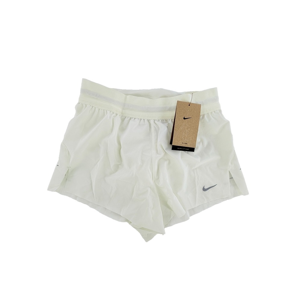 Nike Running Shorts Womens SZ L White New HQ0638-133 Athletic Gym Activewear NWT